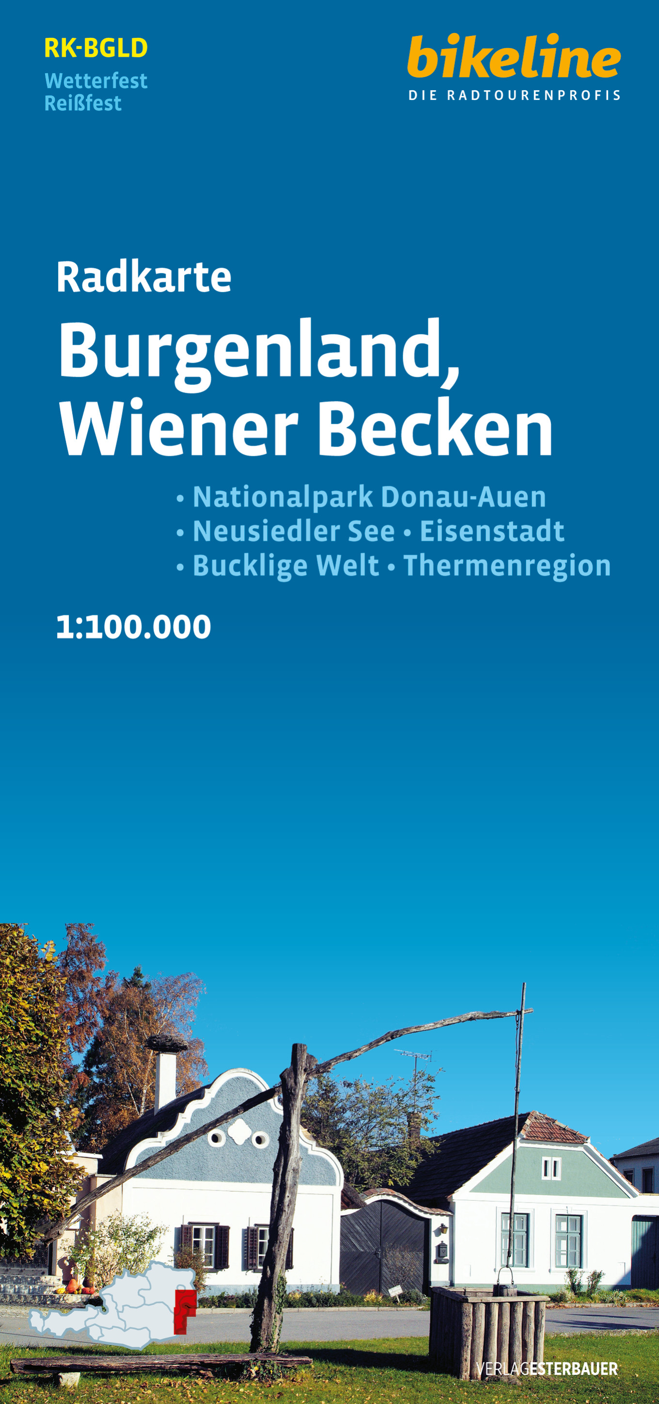 Online bestellen: Fietskaart BGLD Bikeline Radkarte Burgenland / Wiener Becken | Esterbauer