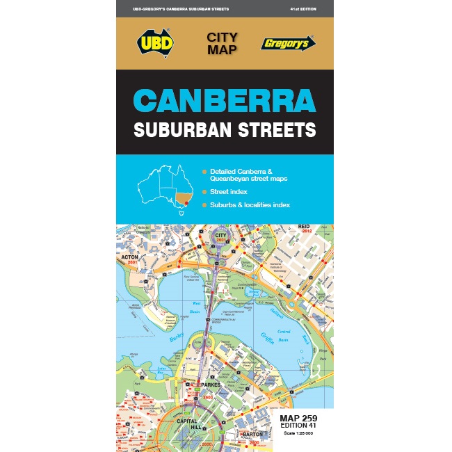 Stadsplattegrond 259 Canberra…