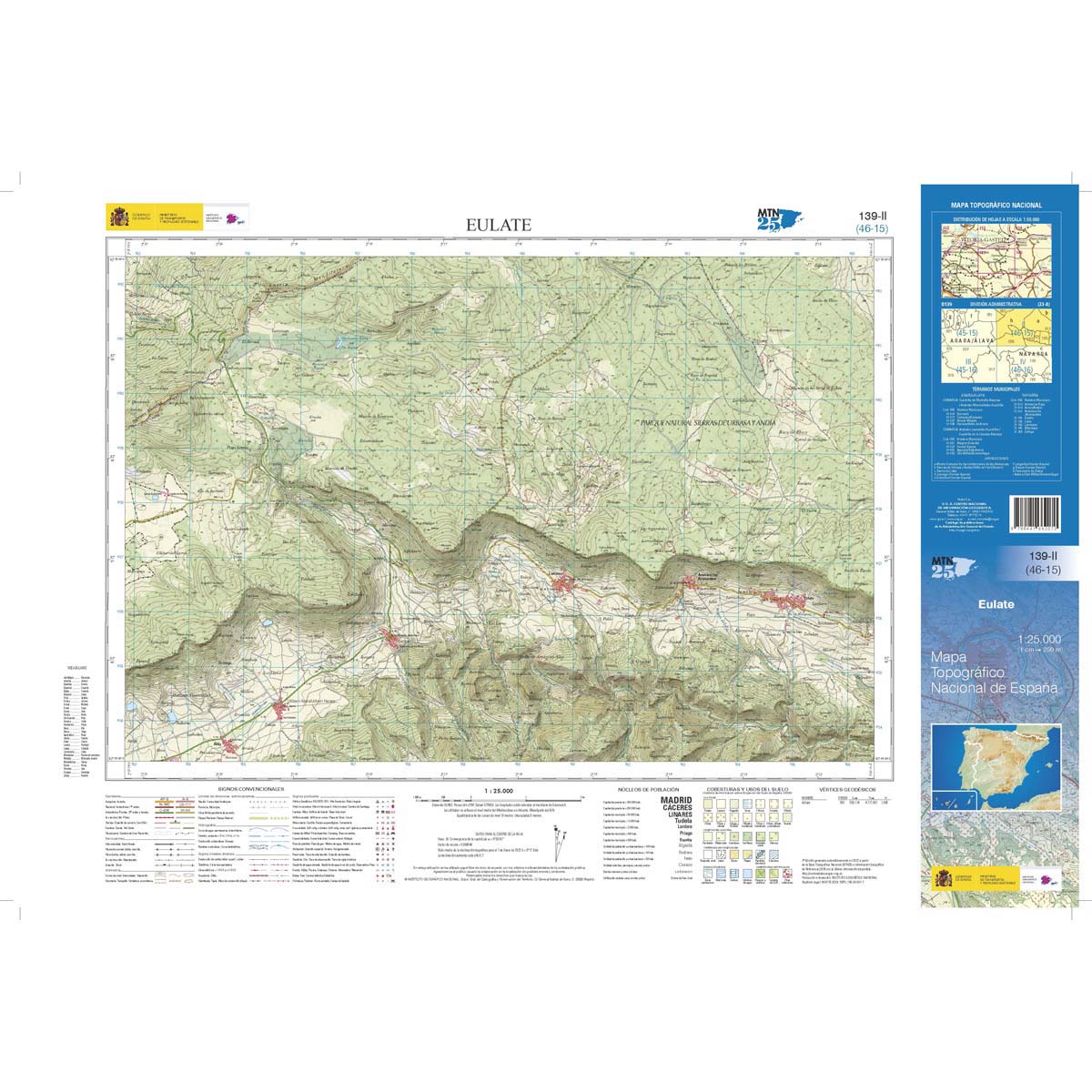 Online bestellen: Topografische kaart 139-II Eulate | CNIG - Instituto Geográfico Nacional1