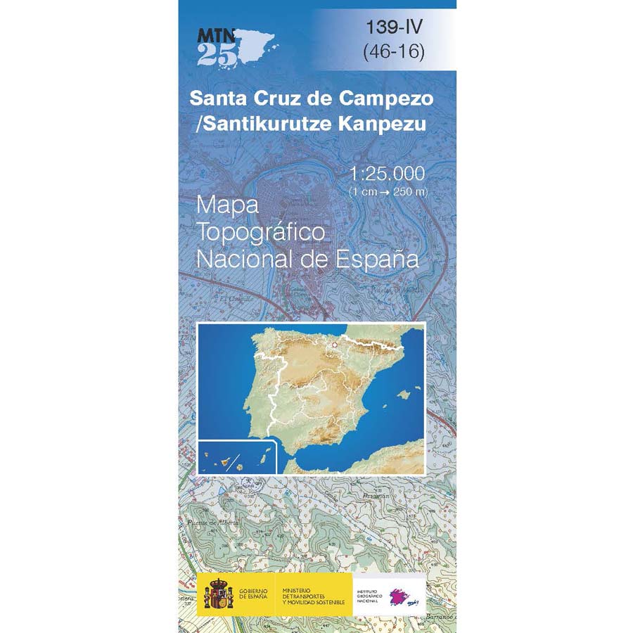 Online bestellen: Topografische kaart 139-IV Santa Cruz de Campezo/Satikurutze Kampezu | CNIG - Instituto Geográfico Nacional1