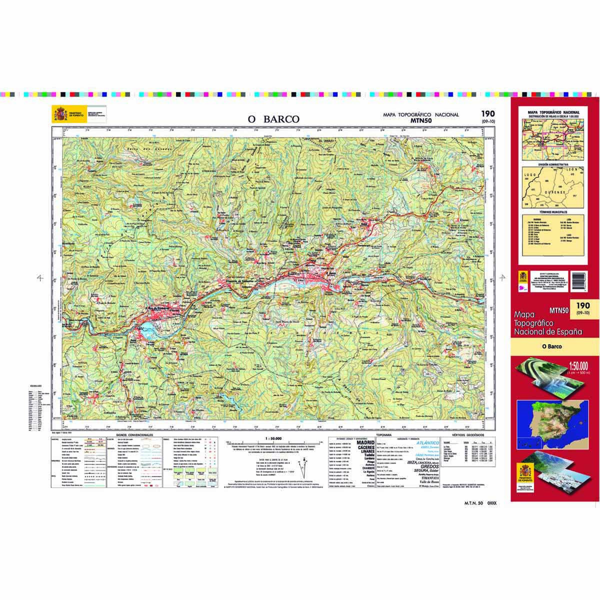 Online bestellen: Topografische kaart 190 MT50 O Barco | CNIG - Instituto Geográfico Nacional1