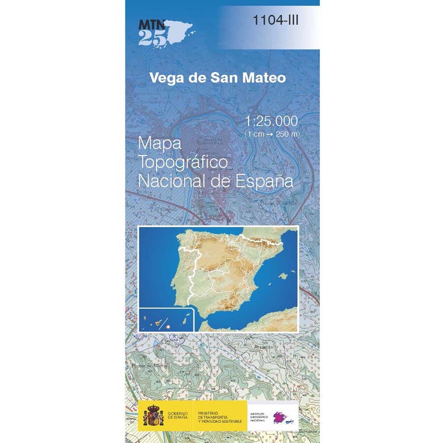 Online bestellen: Topografische kaart 1104-III Vega de San Mateo (Gran Canaria) | CNIG - Instituto Geográfico Nacional