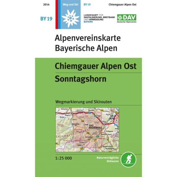 Online bestellen: Toerskikaart BY19 Chiemgauer Alpen Ost Sonntagshorn weg+ski | Alpenverein