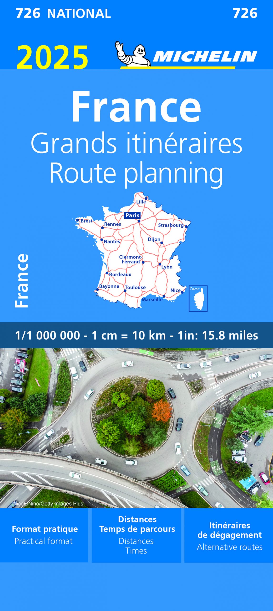 Online bestellen: Wegenkaart - landkaart 726 Frankrijk Route Planning 2025 | Michelin