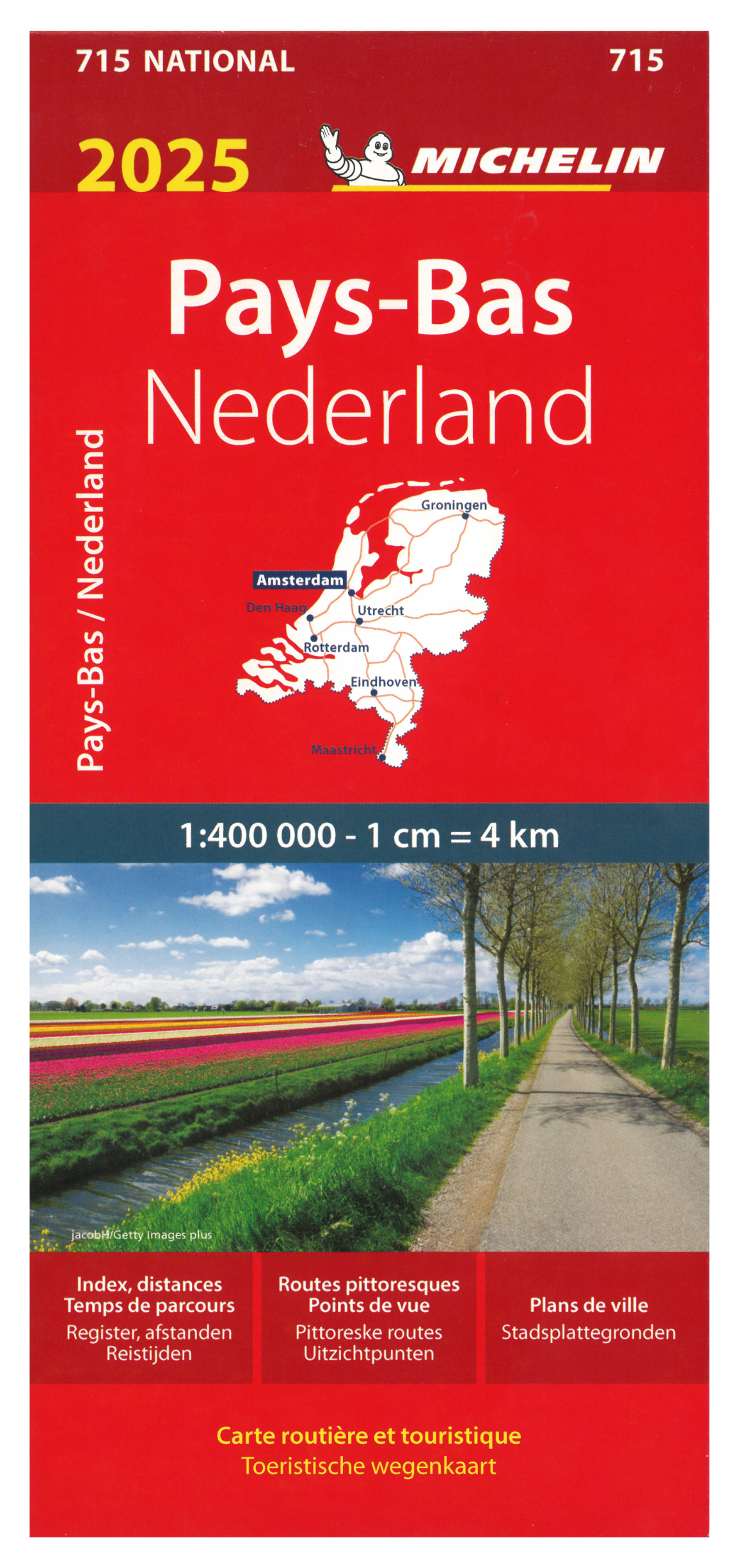 Online bestellen: Wegenkaart - landkaart 715 Nederland 2025 | Michelin