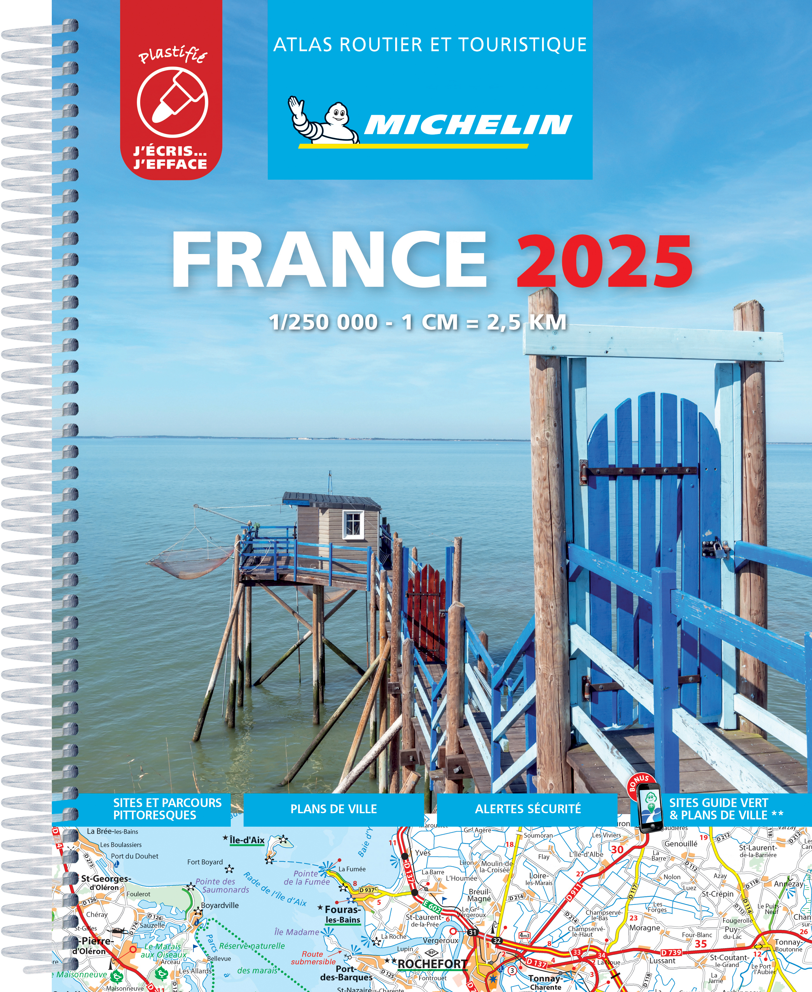 Online bestellen: Wegenatlas Routier et Touristique France - Frankrijk | A4-Formaat | Ringband | 2025 | Michelin