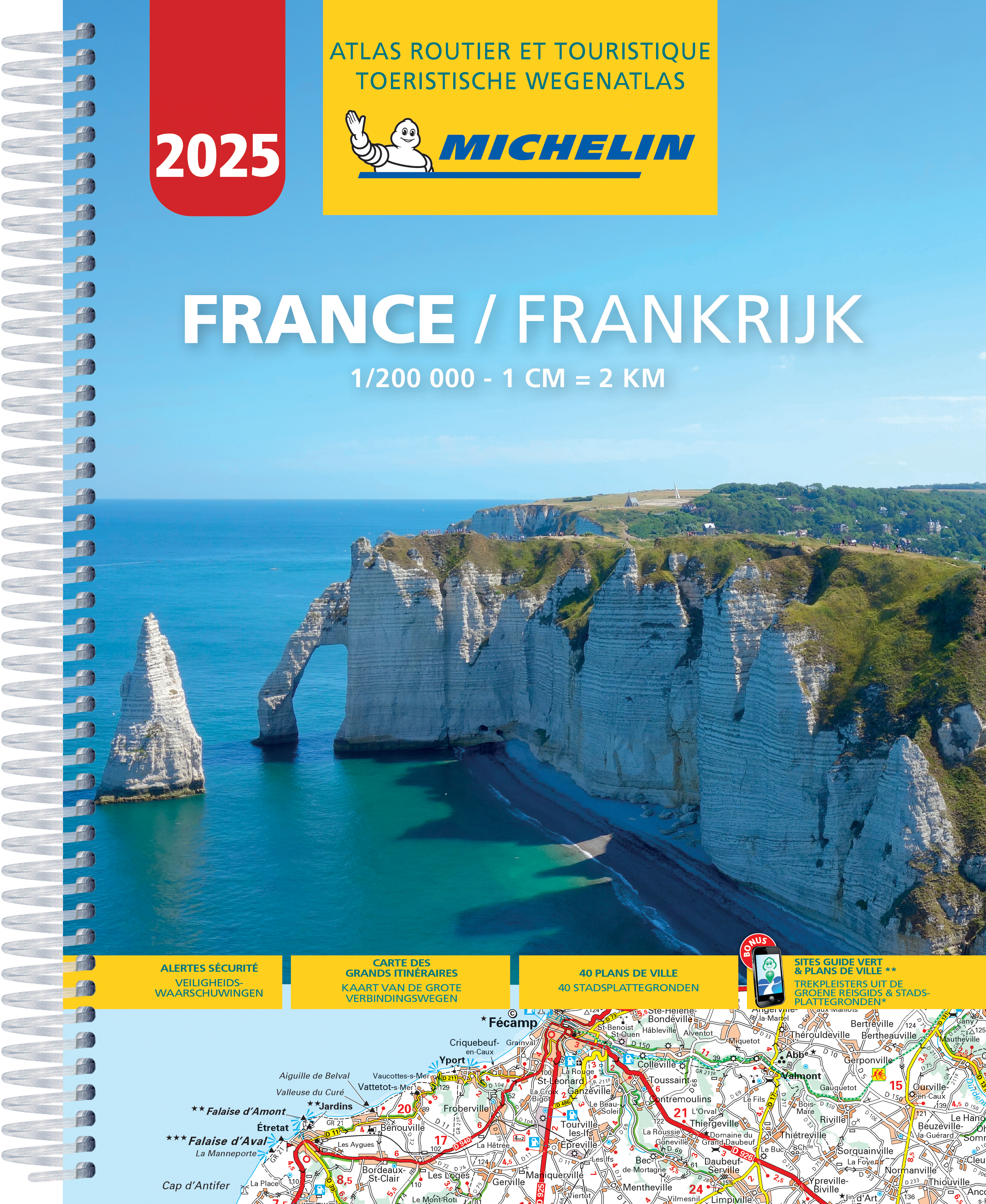 Online bestellen: Wegenatlas France - Frankrijk | Ringband | A4-Formaat | 2025 | Michelin