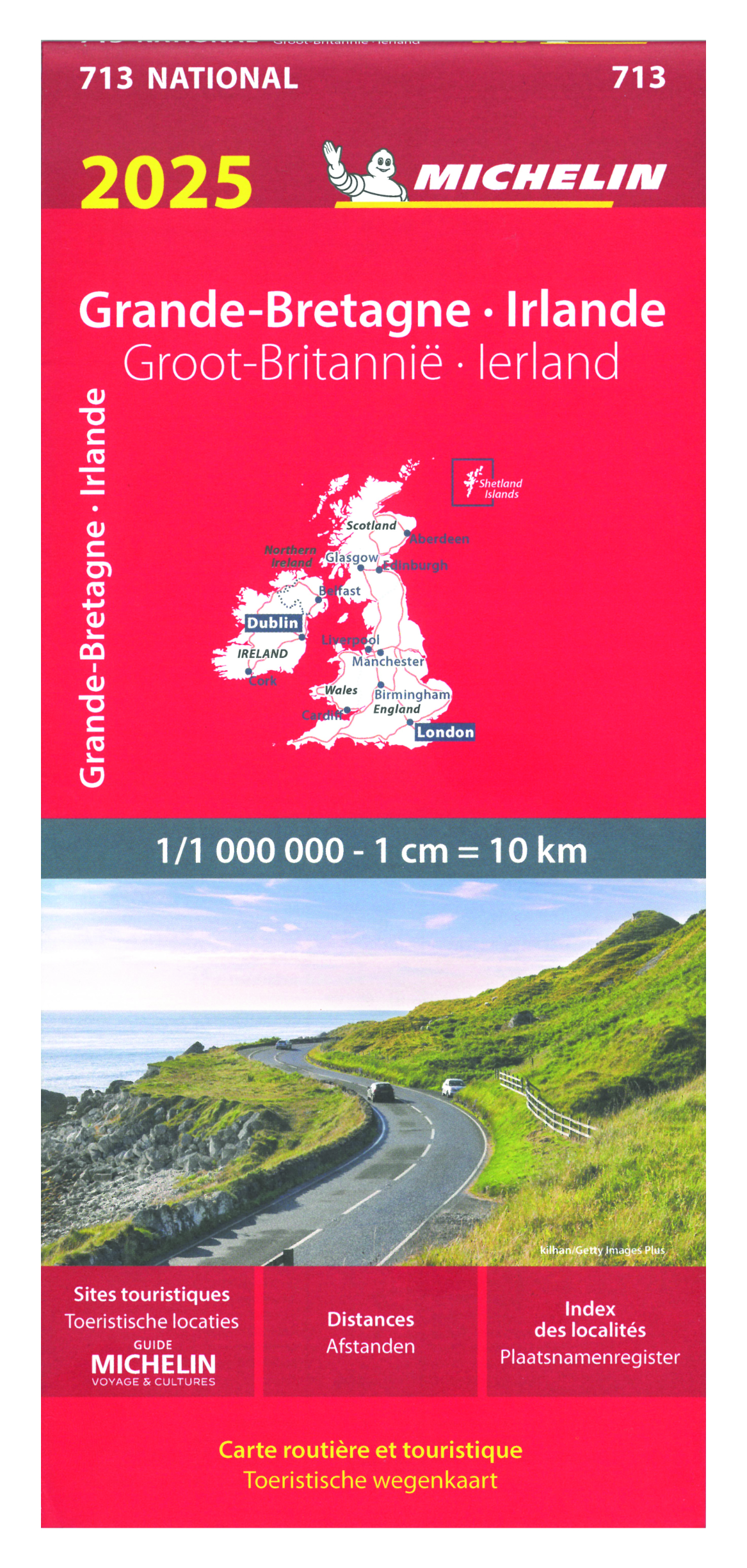 Online bestellen: Wegenkaart - landkaart 713 Groot-Brittannië / Ierland 2025 | Michelin
