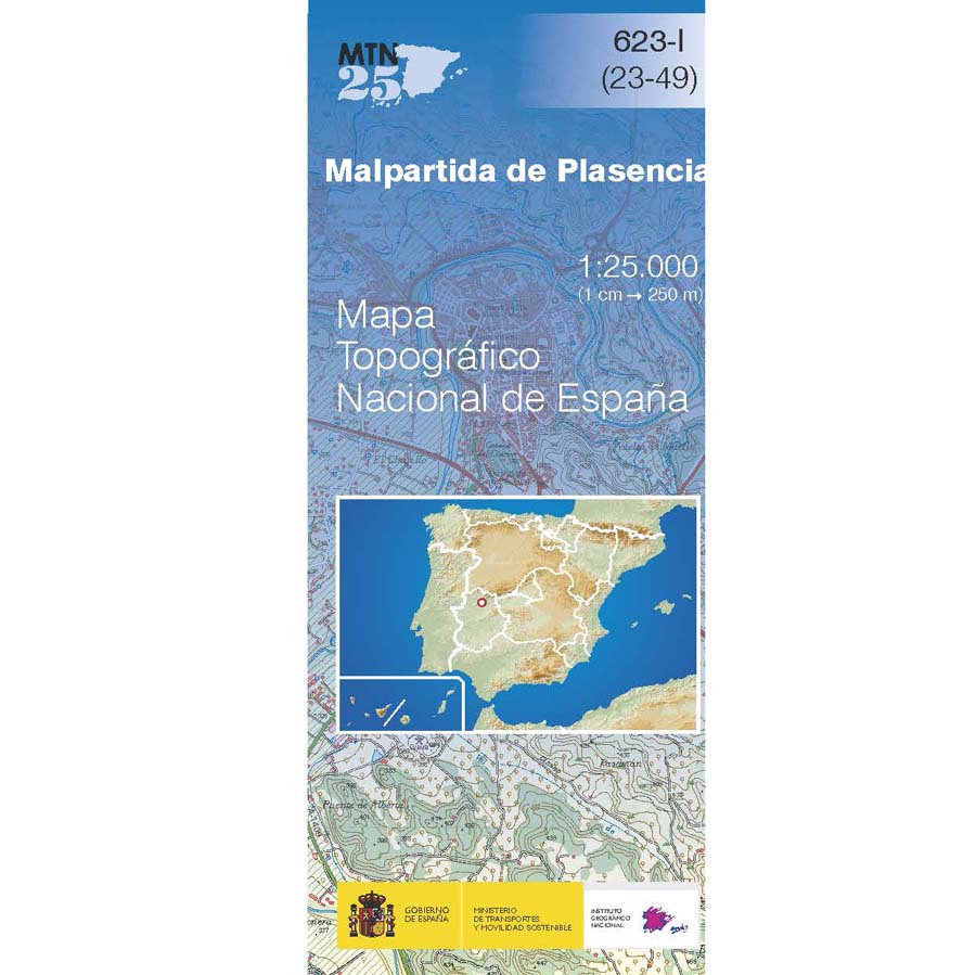 Online bestellen: Topografische kaart 623-I Malpartida de Plasencia | CNIG - Instituto Geográfico Nacional1