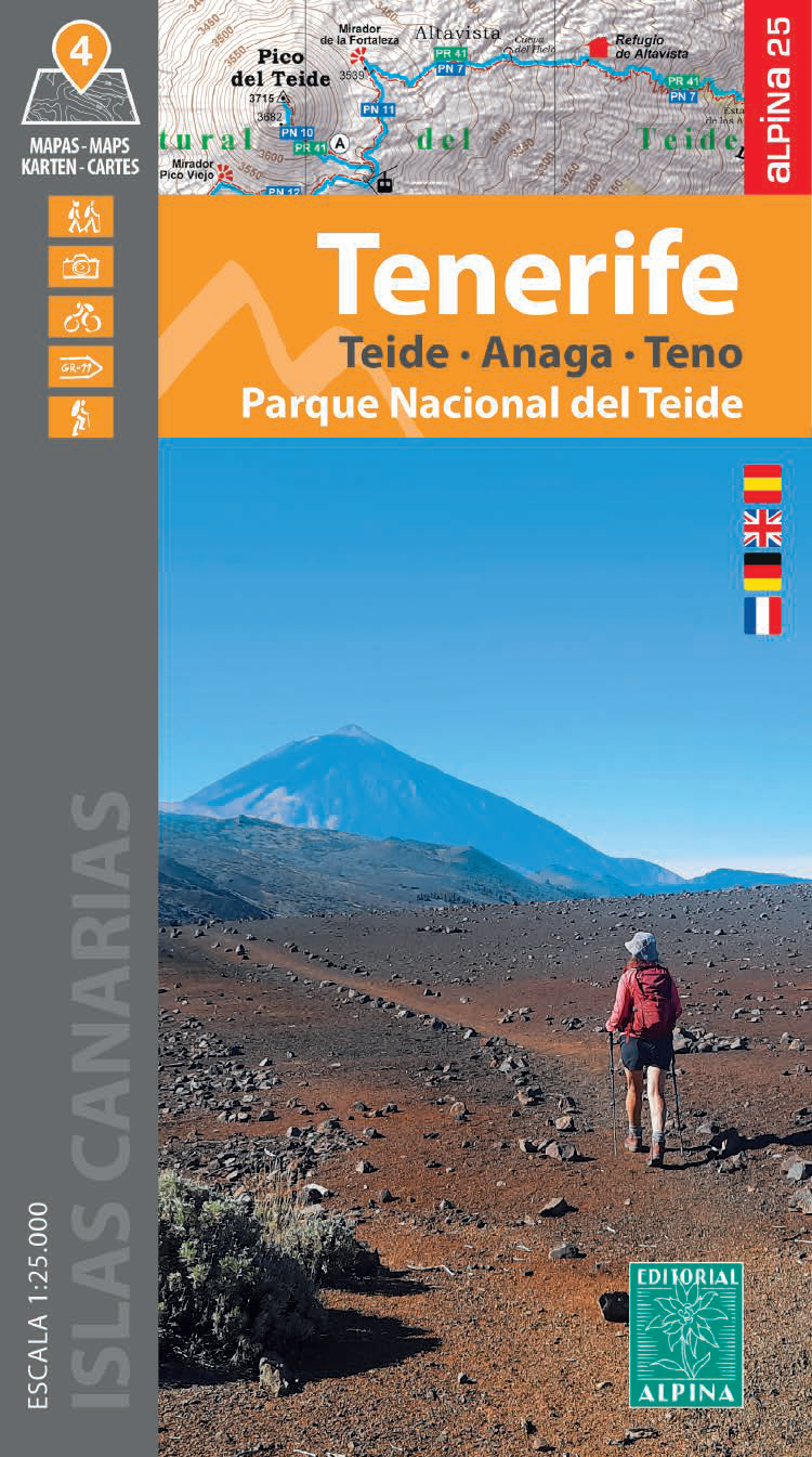 Online bestellen: Wandelkaart Tenerife - PN Teide - Anaga - Teno 4 kaarten | Editorial Alpina