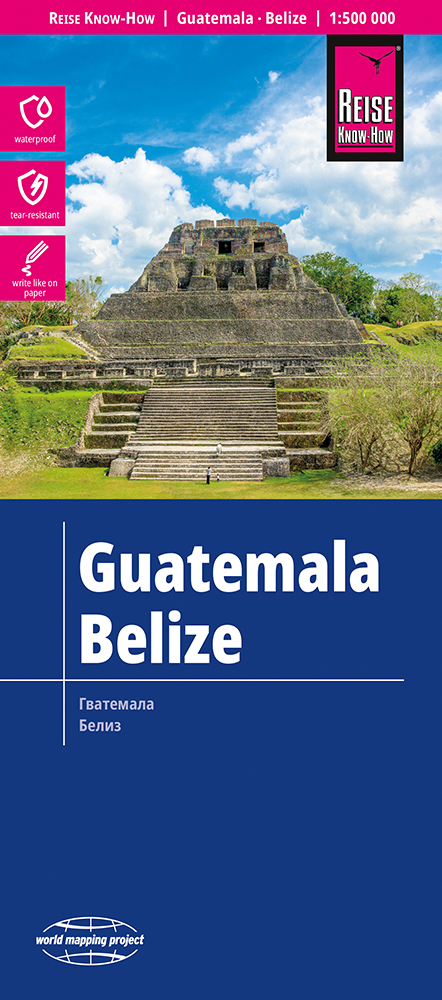 Online bestellen: Wegenkaart - landkaart Guatemala & Belize | Reise Know-How Verlag