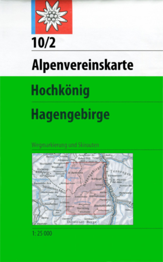 Online bestellen: Toerskikaart 10/2 Alpenvereinskarte Hochkönig /Hagengebirge weg+ski | Alpenverein