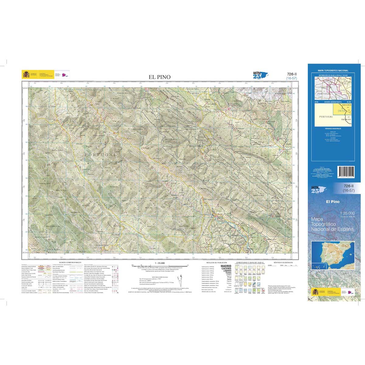 Online bestellen: Topografische kaart 726-II El Pino | CNIG - Instituto Geográfico Nacional1