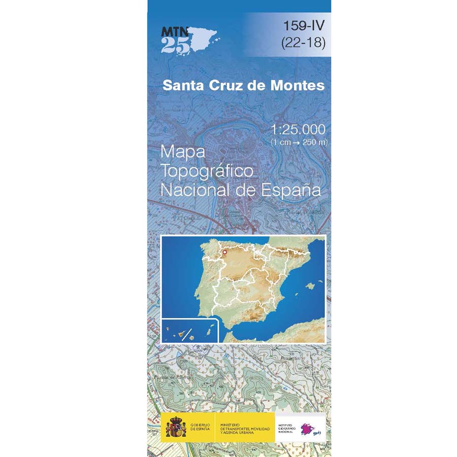 Online bestellen: Topografische kaart 159-IV Santa Cruz de Montes | CNIG - Instituto Geográfico Nacional