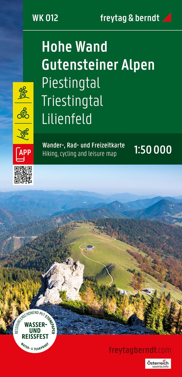 Online bestellen: Wegenkaart - landkaart 012 Hohe Wand - Gutensteiner Alpen | Freytag & Berndt