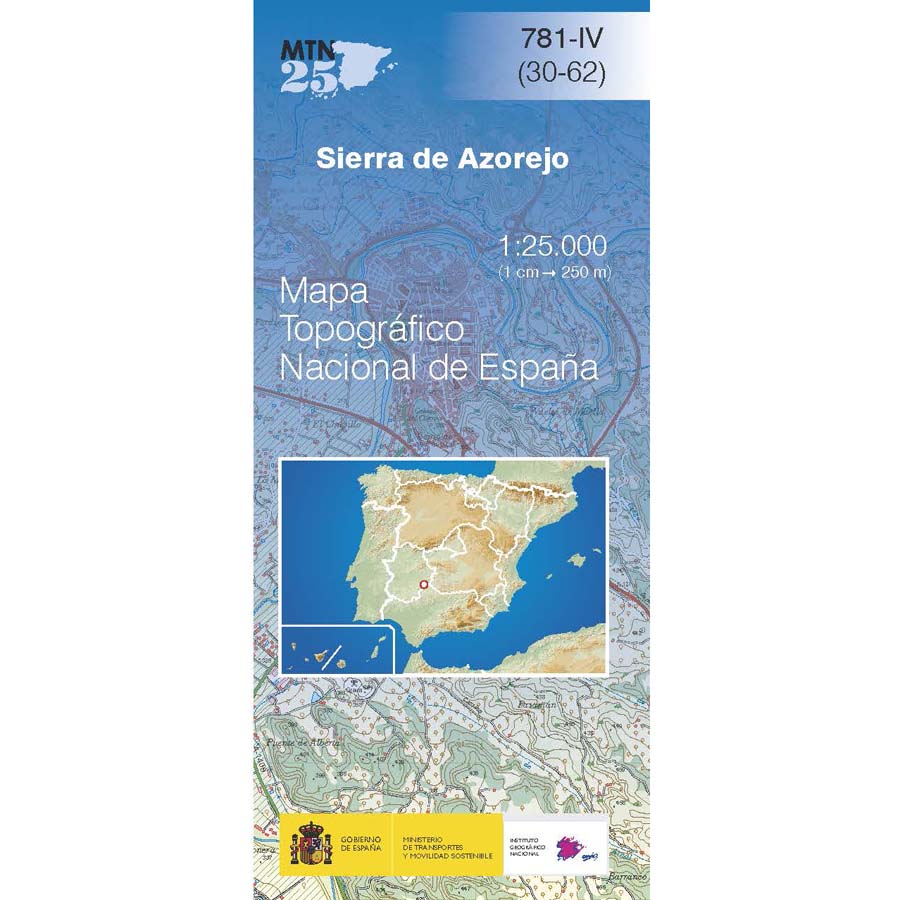 Online bestellen: Topografische kaart 781-IV Sierra de Azorejo | CNIG - Instituto Geográfico Nacional