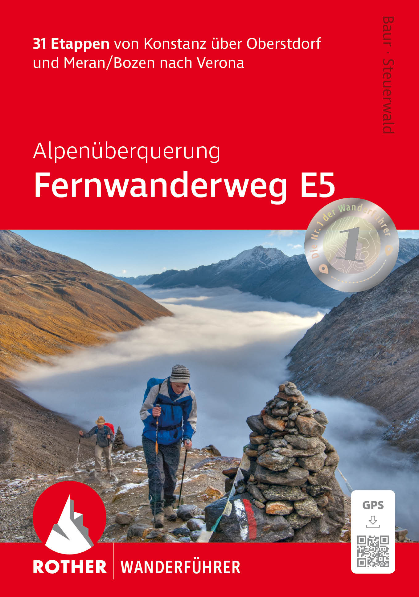 Online bestellen: Wandelgids E5 Alpenüberquerung Fernwanderweg E5 Konstanz - Verona | Rother Bergverlag