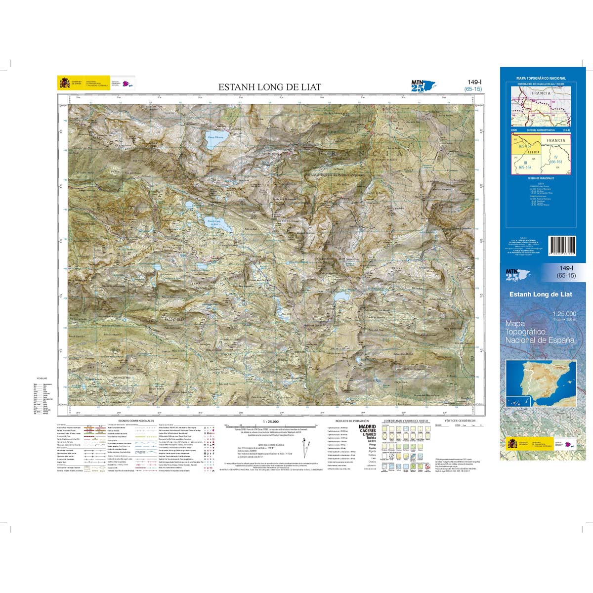 Online bestellen: Topografische kaart 149-I Estanh Long de Liat | CNIG - Instituto Geográfico Nacional