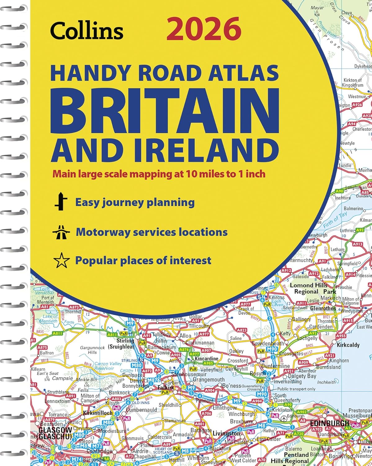 Online bestellen: Wegenatlas Britain & Ireland road atlas | Ringband | A5-Formaat | Collins