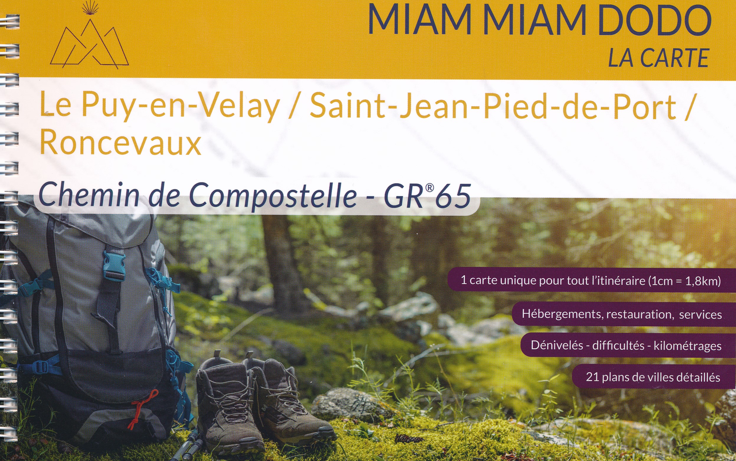 Online bestellen: Wandelatlas Miam Miam Dodo Chemin de Compostelle - GR 65 | Les Editions du Vieux Crayon