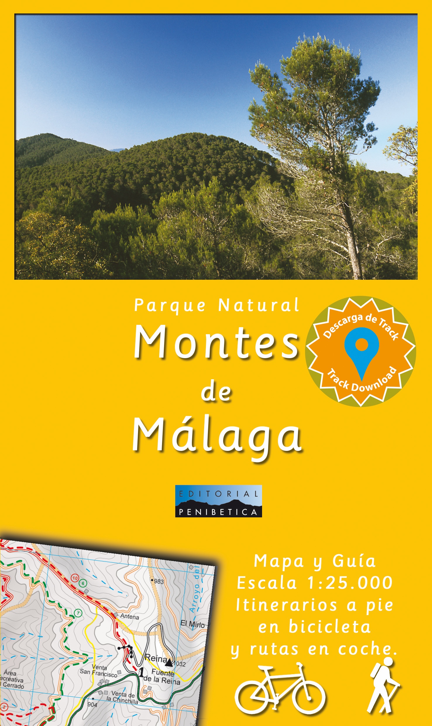 Online bestellen: Wandelkaart Parque Natural Montes de Málaga | Editorial Penibetica