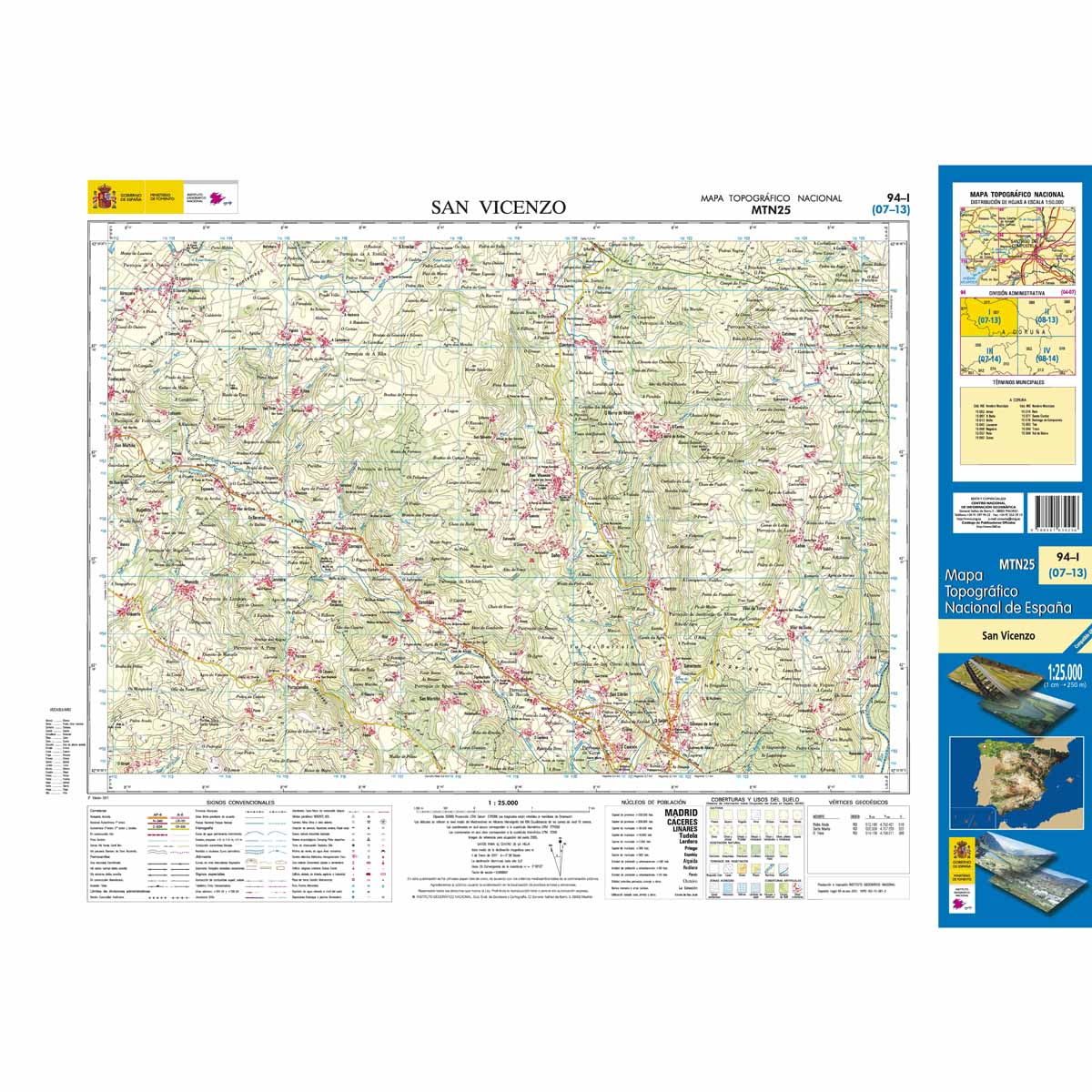 Online bestellen: Topografische kaart 94-I San Vicenzo | CNIG - Instituto Geográfico Nacional