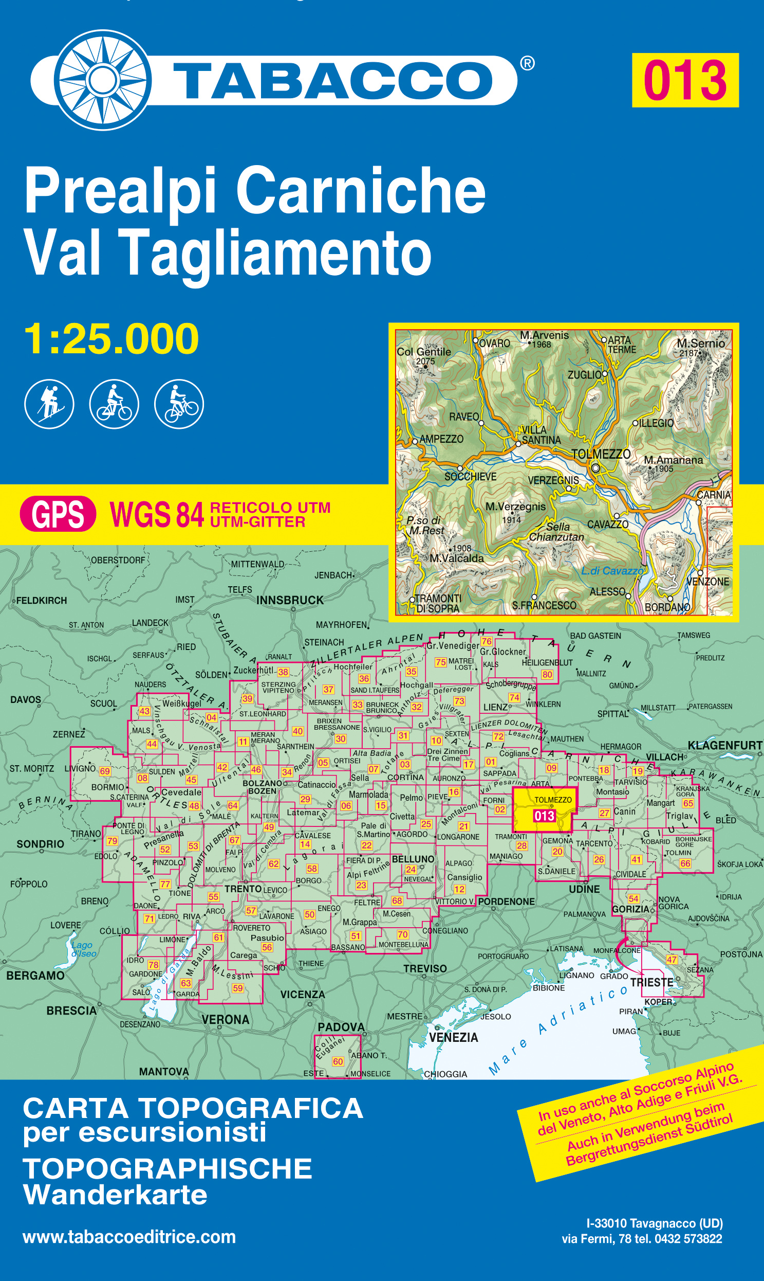 Wandelkaart 013 Prealpi Carnic…