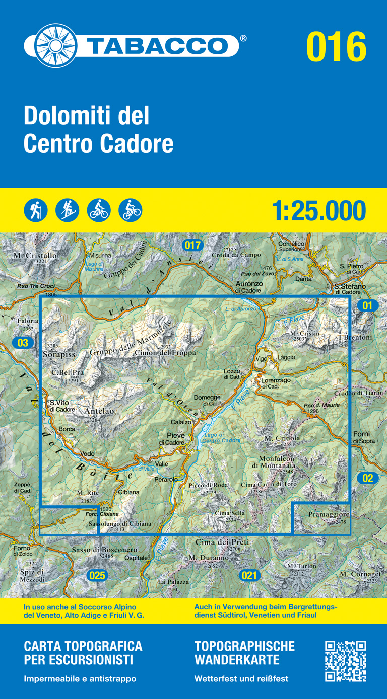 Wandelkaart 016 Dolomiti del C…