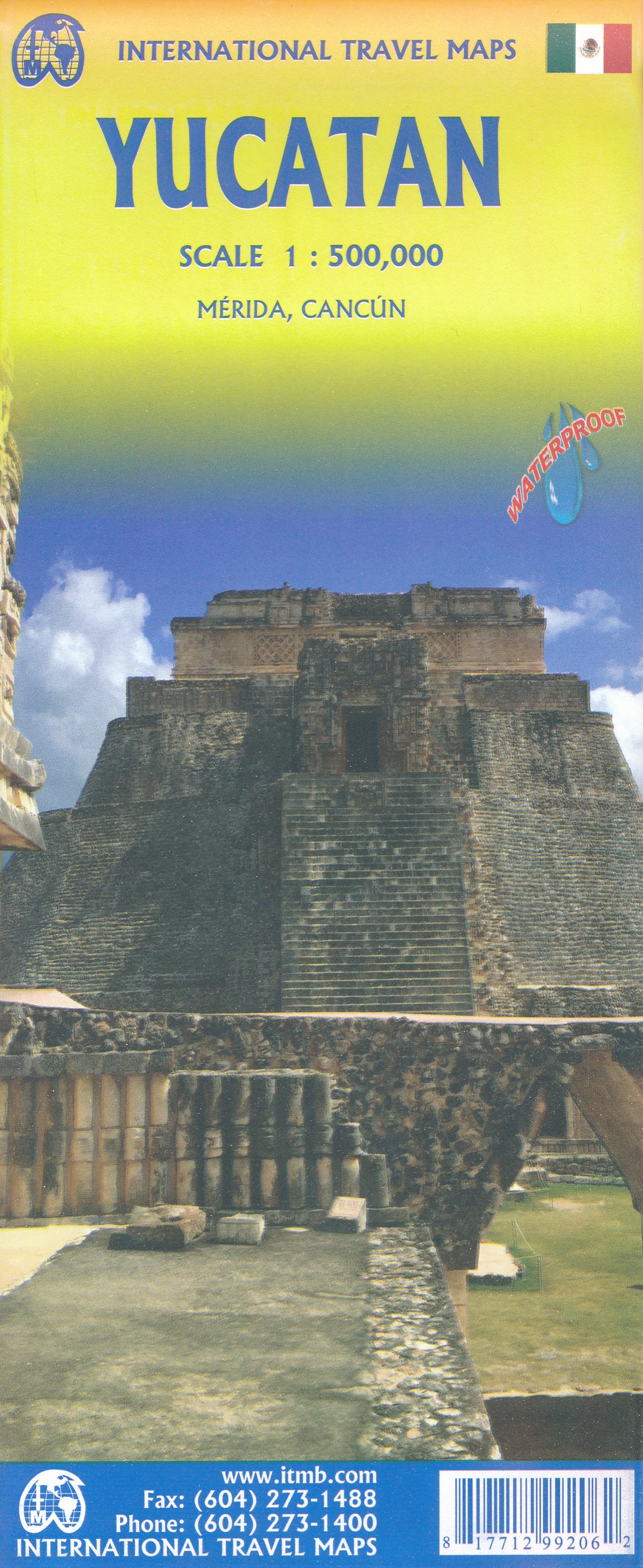 Online bestellen: Wegenkaart - landkaart Mexico Yucatan Peninsula | ITMB