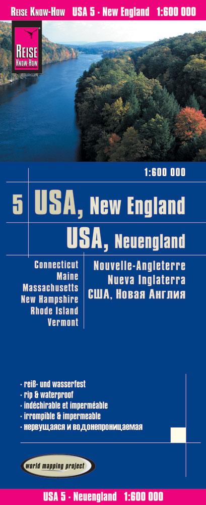 Online bestellen: Wegenkaart - landkaart 5 USA New England | Reise Know-How Verlag