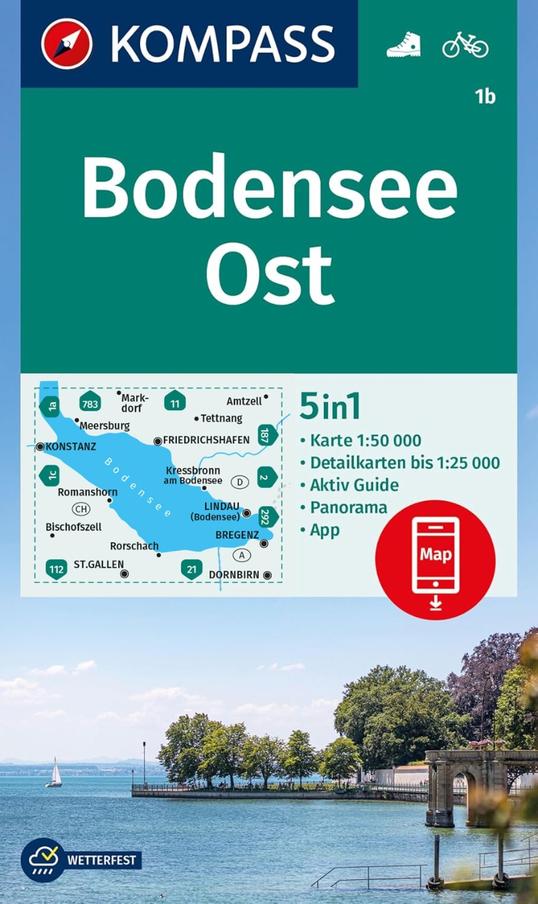 Wandelkaart 1B Bodensee-Ost |…