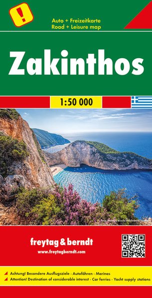 Online bestellen: Wegenkaart - landkaart Zakynthos - Zakinthos | Freytag & Berndt