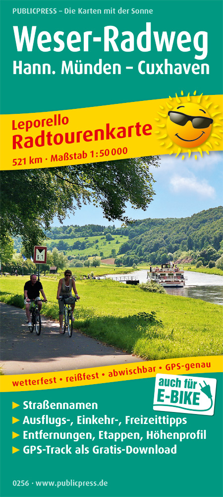 Fietskaart 256 Weser radweg |…