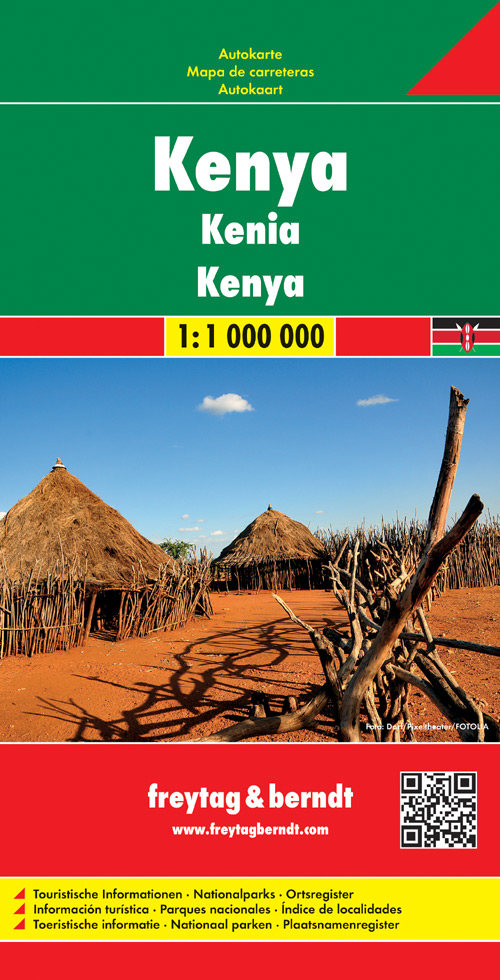 Online bestellen: Wegenkaart - landkaart Kenya - Kenia | Freytag & Berndt