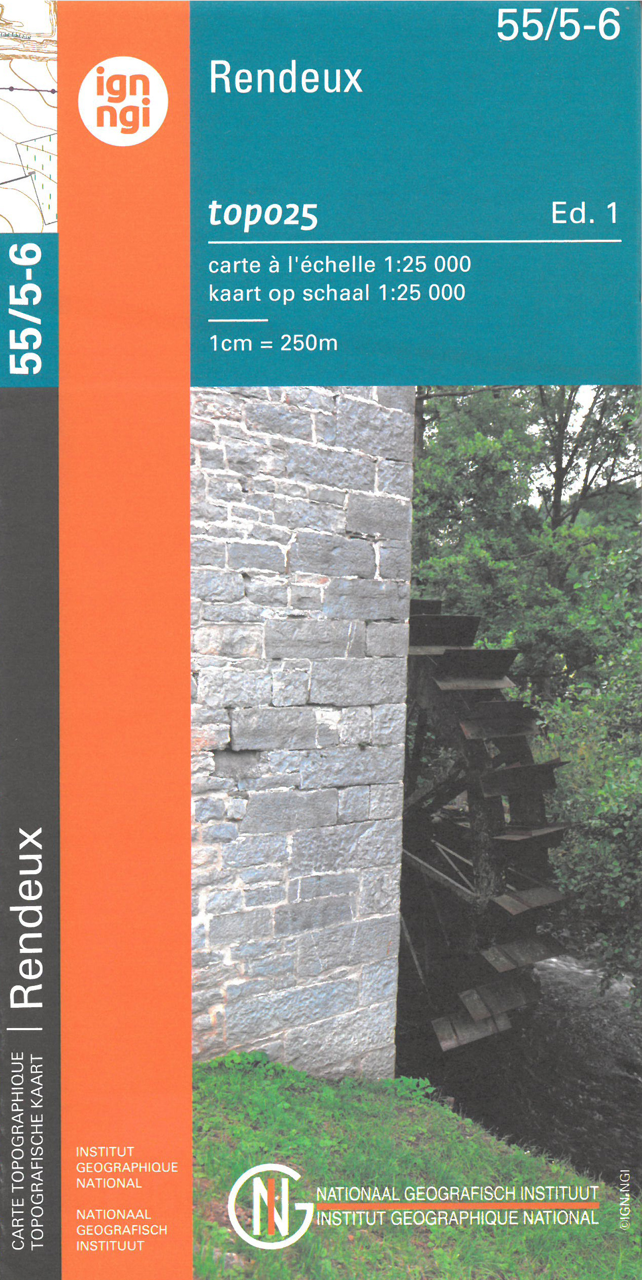 Online bestellen: Wandelkaart - Topografische kaart 55/5-6 Topo25 Rendeux | NGI - Nationaal Geografisch Instituut