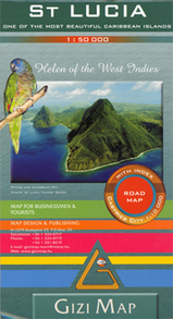 Wegenkaart - Autokaart - Landkaart  St Lucia | Gizi maps | 