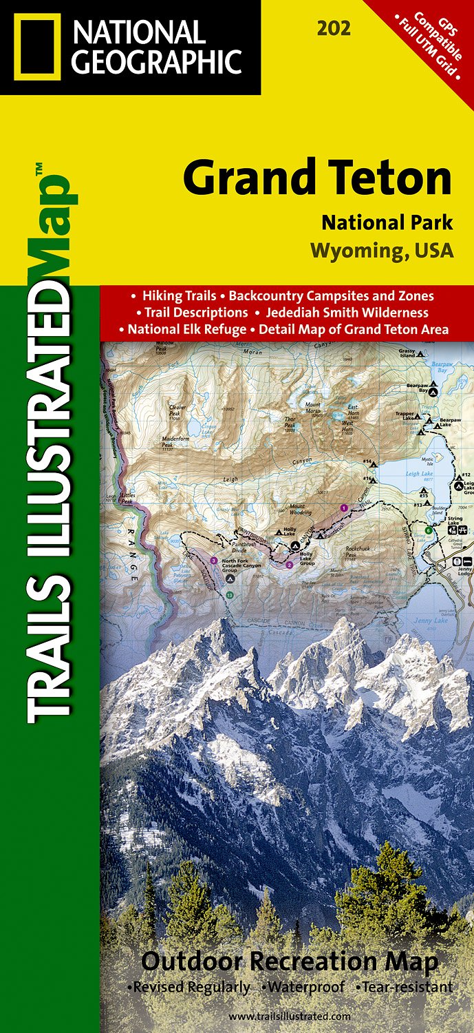 Online bestellen: Wandelkaart 202 Grand Teton National Park | National Geographic