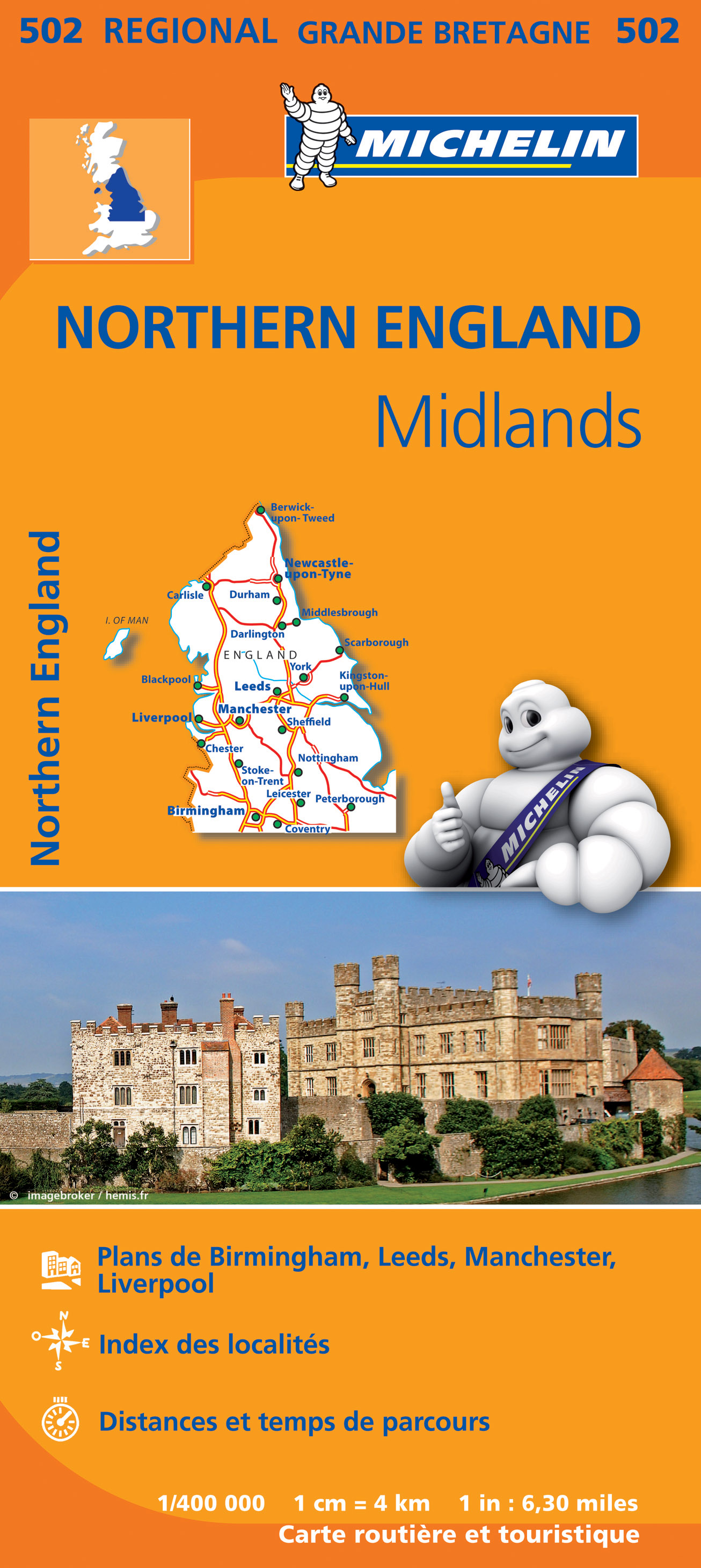 Online bestellen: Wegenkaart - landkaart 502 Northern England - Noord Engeland - Midlands | Michelin