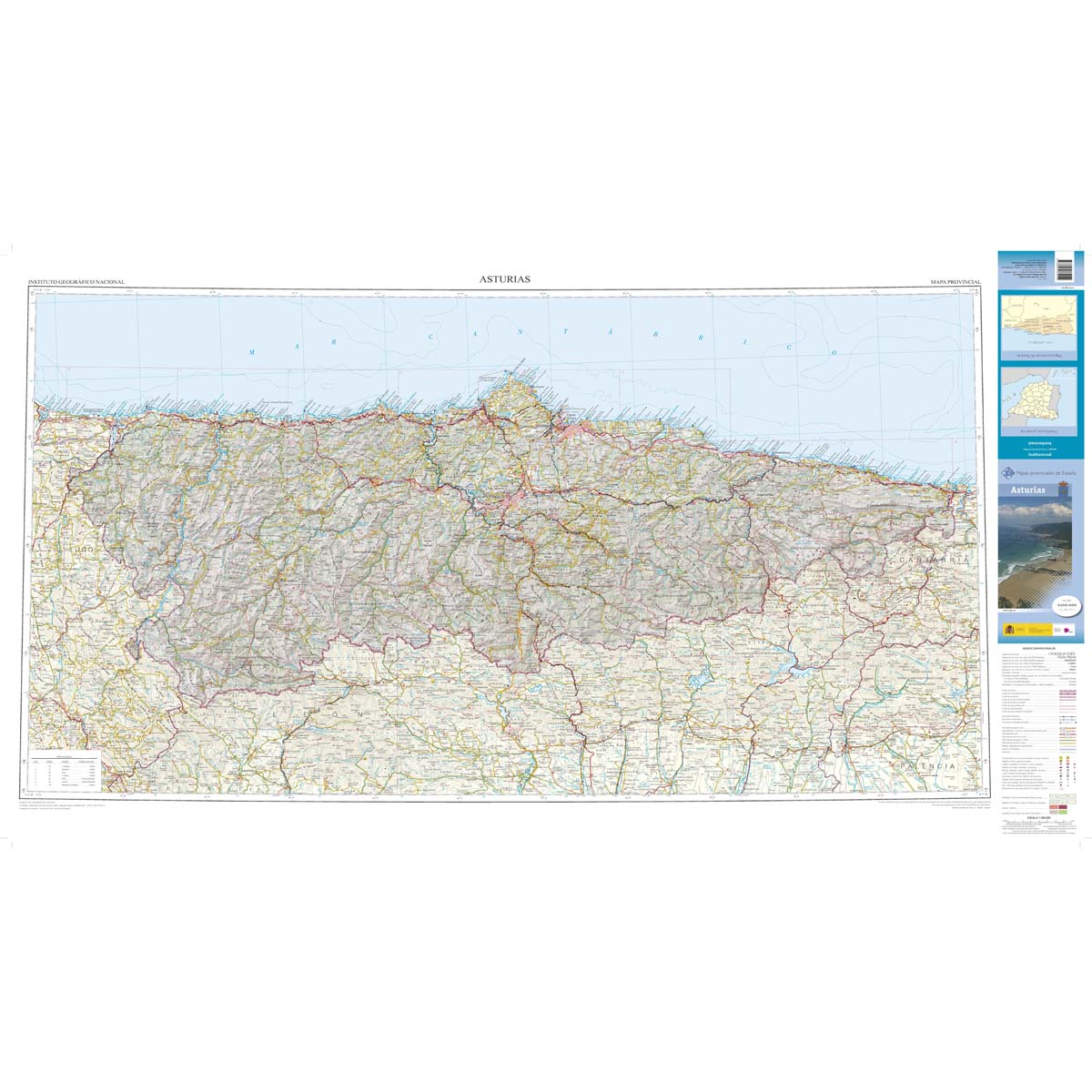 Online bestellen: Wegenkaart - landkaart Mapa Provincial Asturias | CNIG - Instituto Geográfico Nacional