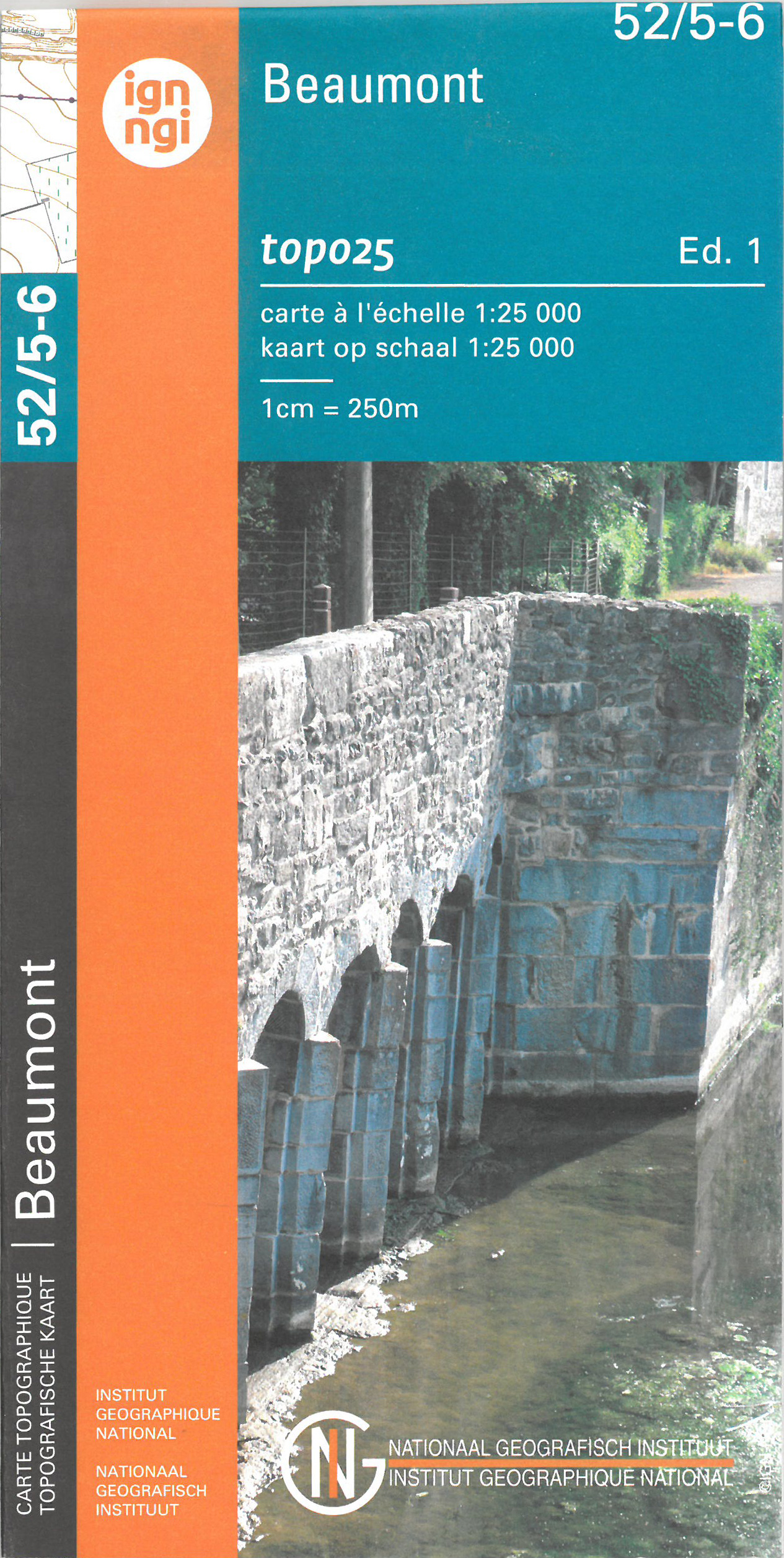 Online bestellen: Wandelkaart - Topografische kaart 52/5-6 Topo25 Beaumont | NGI - Nationaal Geografisch Instituut