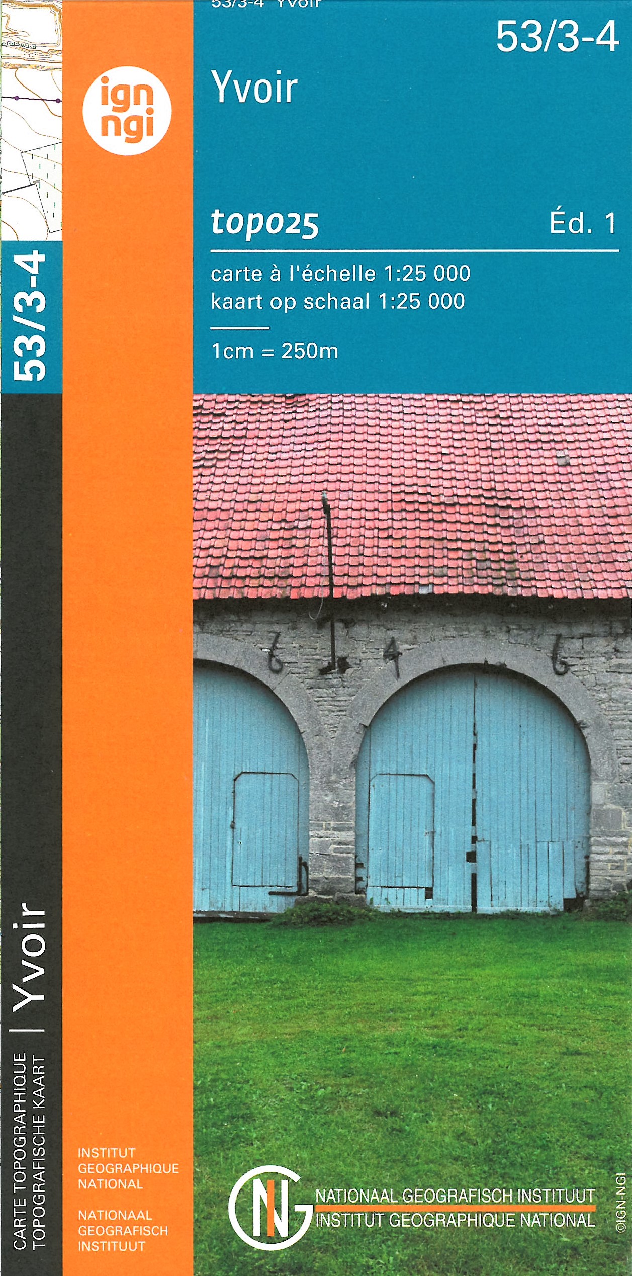 Online bestellen: Topografische kaart - Wandelkaart 53/3-4 Topo25 Anhée - Yvoir | NGI - Nationaal Geografisch Instituut