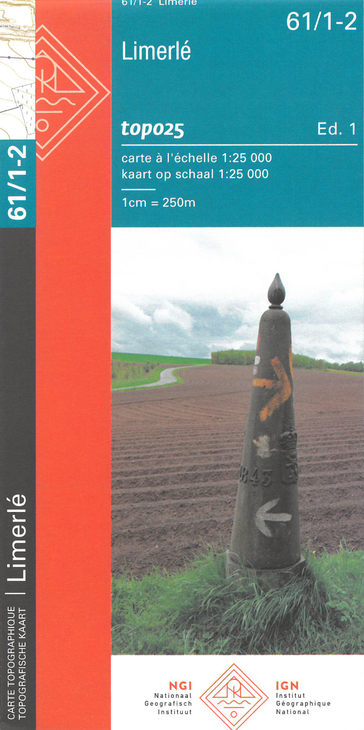 Online bestellen: Topografische kaart - Wandelkaart 61/1-2 Topo25 Limerlé - Langeler | NGI - Nationaal Geografisch Instituut