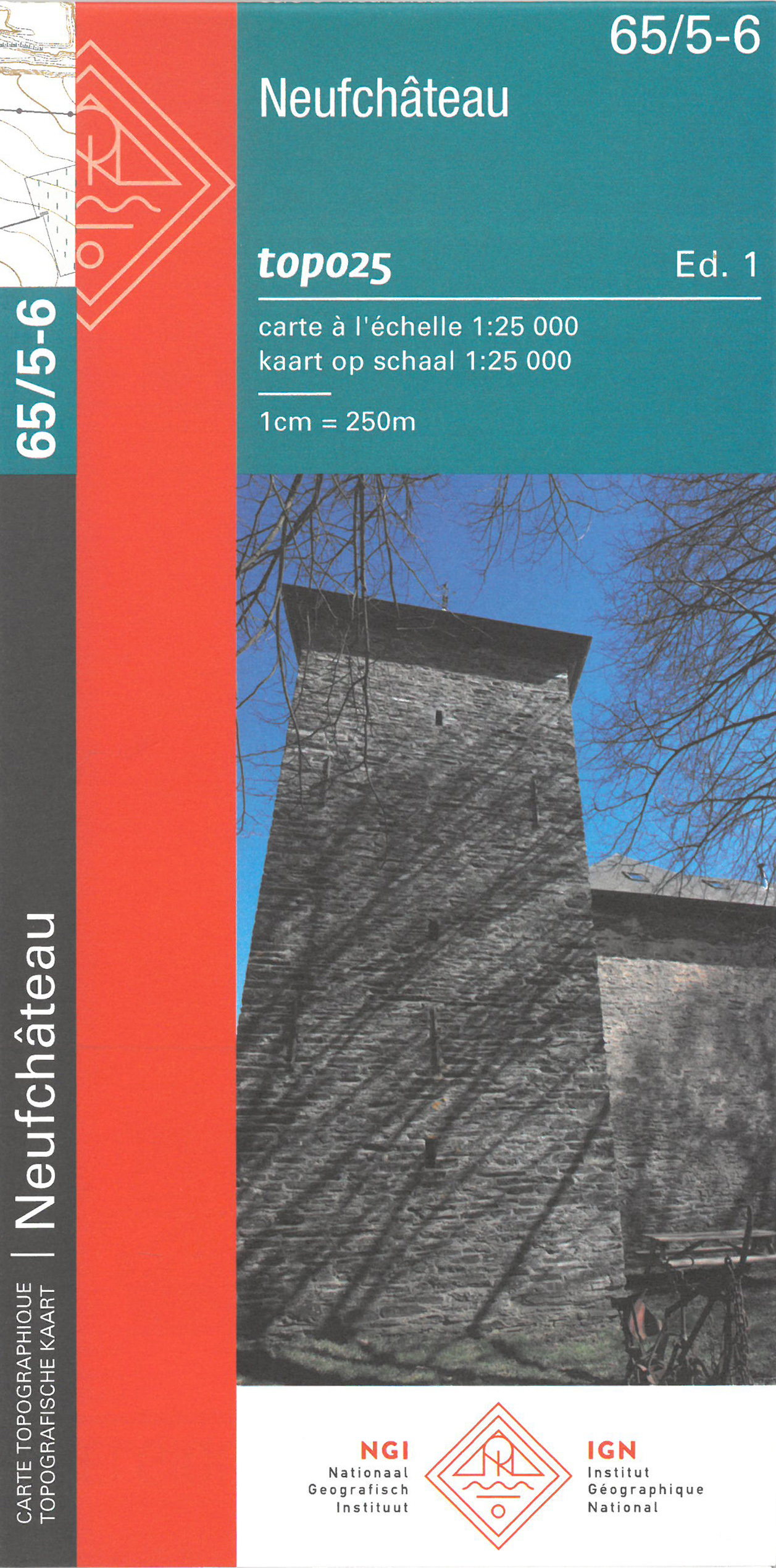 Online bestellen: Topografische kaart 65/5-6 Topo25 Neufchâteau | NGI - Nationaal Geografisch Instituut