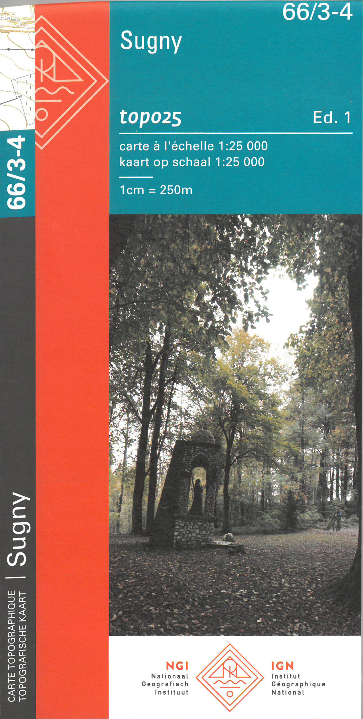 Online bestellen: Wandelkaart - Topografische kaart 66/3-4 Topo25 Sugny | NGI - Nationaal Geografisch Instituut