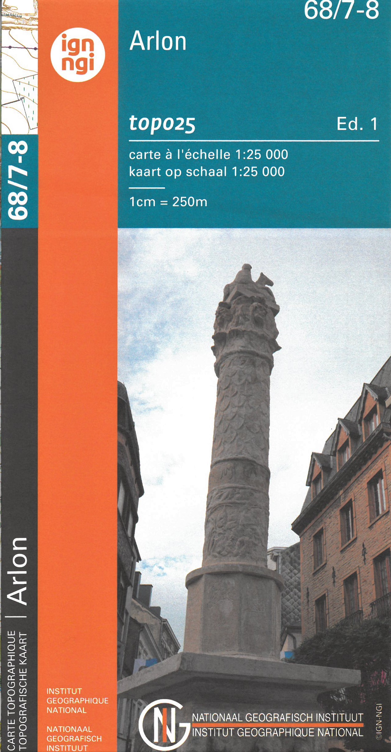 Online bestellen: Topografische kaart - Wandelkaart 68/7-8 Topo25 Arlon | NGI - Nationaal Geografisch Instituut