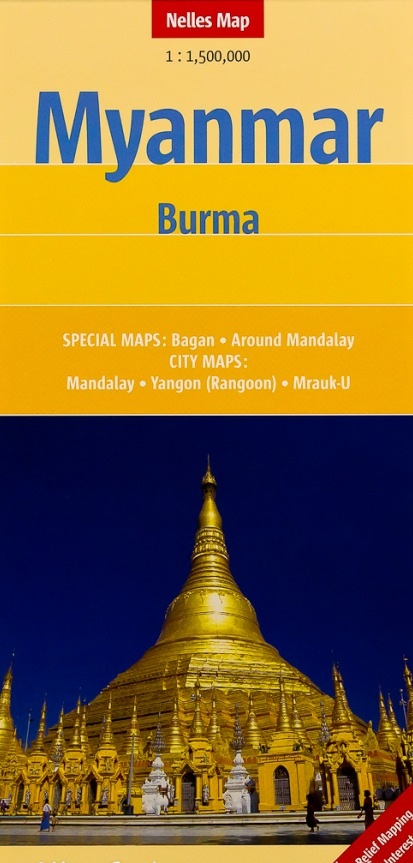 Landkaart - wegenkaart Myanmar - Birma | Nelles maps | 