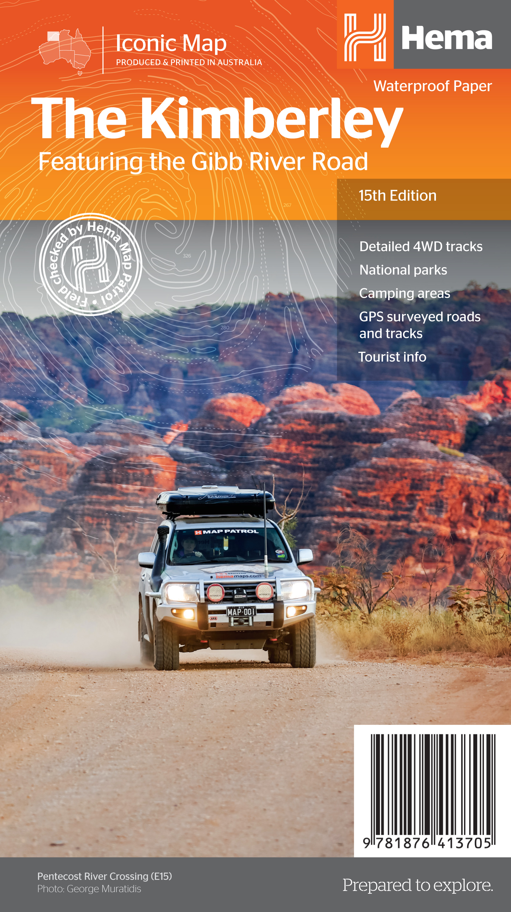 Online bestellen: Wegenkaart - landkaart Iconic Map The Kimberley - Gibb River road | Hema Maps