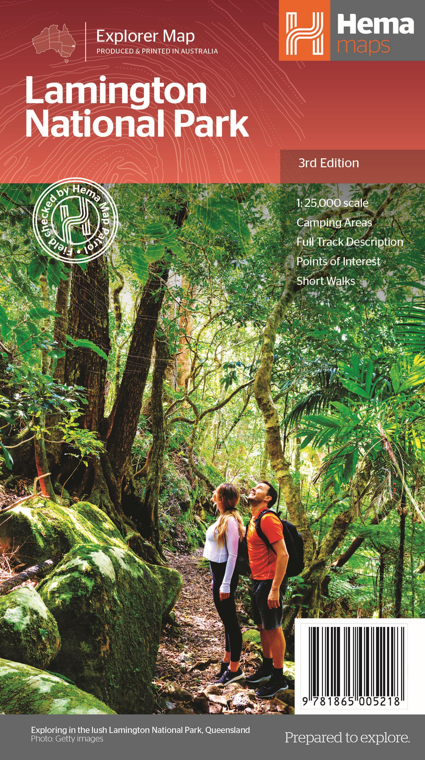 Online bestellen: Wegenkaart - landkaart Lamington National Park | Hema Maps