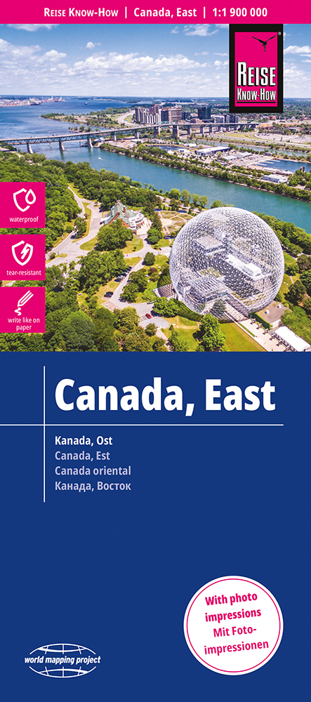 Online bestellen: Wegenkaart - landkaart Canada oost - Kanada ost | Reise Know-How Verlag