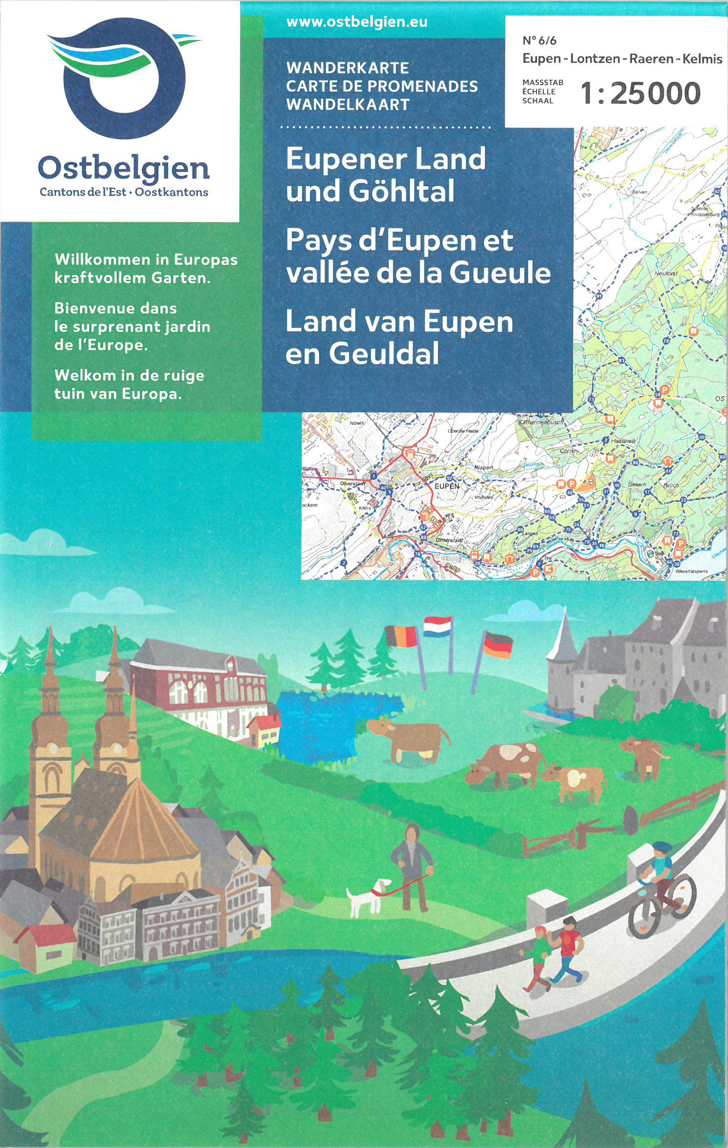 Online bestellen: Wandelkaart 060 Land van Eupen, Geuldal - Hoge Venen - Ardennen | NGI - Nationaal Geografisch Instituut